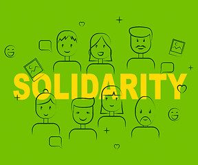 Image showing Solidarity People Means Mutual Support And Agree