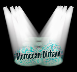 Image showing Moroccan Dirham Represents Morocco Dirhams And Banknote