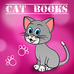 Image showing Cat Books Indicates Learn Education And Felines