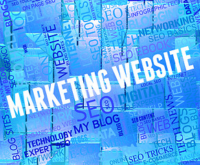 Image showing Marketing Website Represents Email Lists And E-Commerce