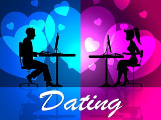 Image showing Dating Online Shows Web Site And Dates