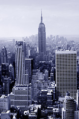 Image showing Manhattan in blue