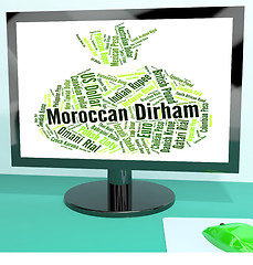 Image showing Moroccan Dirham Shows Foreign Exchange And Dirhams