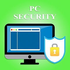 Image showing Pc Security Represents Web Site And Communication