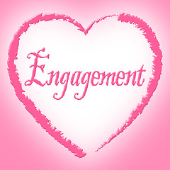 Image showing Engagement Heart Means In Love And Couple