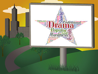 Image showing Drama Star Shows Production Wordcloud And Play