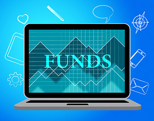 Image showing Funds Online Indicates Stock Market And Computing