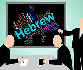 Image showing Hebrew Language Indicates Words Word And Lingo