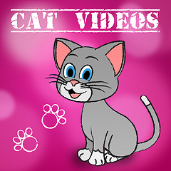 Image showing Cat Videos Represents Audio Visual And Cats