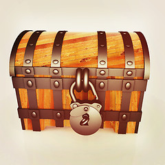 Image showing The chest. 3D illustration. Vintage style.