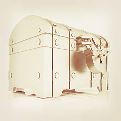 Image showing The chest. 3D illustration. Vintage style.