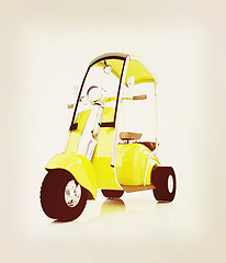 Image showing scooter. 3D illustration. Vintage style.