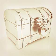 Image showing The chest. 3D illustration. Vintage style.