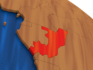 Image showing Congo on wooden globe