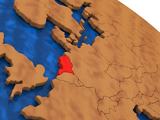 Image showing Netherlands on wooden globe