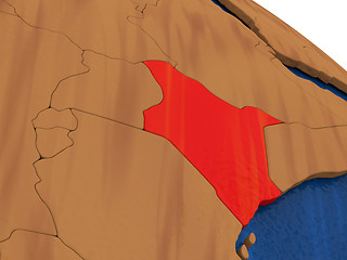 Image showing Kenya on wooden globe