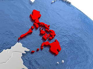 Image showing Philippines on globe