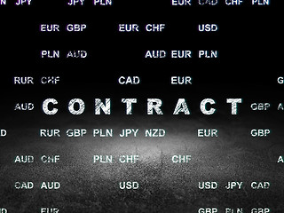 Image showing Finance concept: Contract in grunge dark room