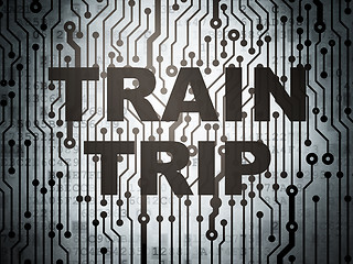 Image showing Tourism concept: circuit board with Train Trip