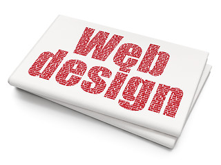 Image showing Web design concept: Web Design on Blank Newspaper background