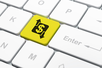 Image showing Business concept: Finance on computer keyboard background