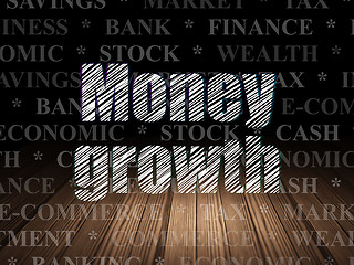 Image showing Banking concept: Money Growth in grunge dark room