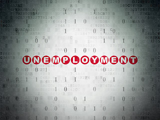 Image showing Business concept: Unemployment on Digital Data Paper background