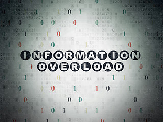 Image showing Information concept: Information Overload on Digital Data Paper background