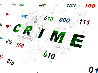 Image showing Protection concept: Crime on Digital background