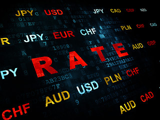Image showing Banking concept: Rate on Digital background