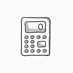 Image showing Calculator sketch icon.