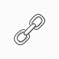 Image showing Chain links sketch icon.