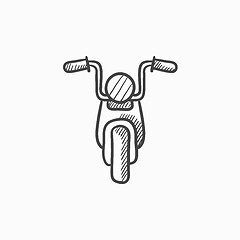 Image showing Motorcycle sketch icon.