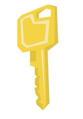 Image showing House or car key vector illustration.