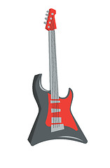 Image showing Classical electric guitar vector illustration.