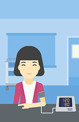 Image showing Blood pressure measurement vector illustration.