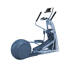 Image showing Elliptical gym machine isolated