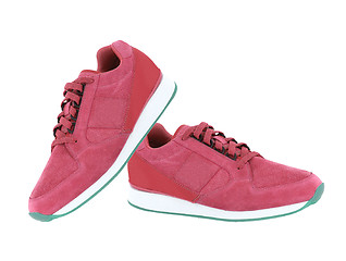 Image showing red sport shoes