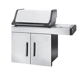 Image showing Stainless steel gas cooker with oven