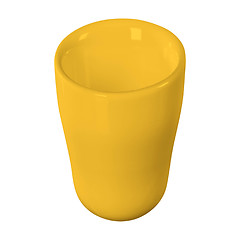 Image showing Yellow tea cup