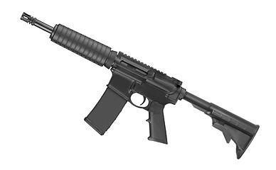 Image showing special forces rifle M4 isolated