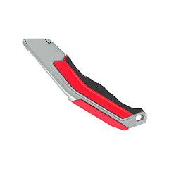 Image showing Red paper knife isolated