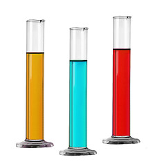 Image showing Chemical glass equipment. Test-tubes