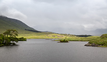 Image showing view to island in lake or river at ireland