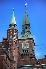 Image showing Radhus, Copenhagen city hall in Copenhagen  Denmark