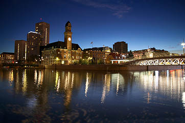 Image showing Beautiful night scene in Malmo, Sweden