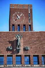 Image showing Oslo City Hall (Radhus) in Oslo, Norway 