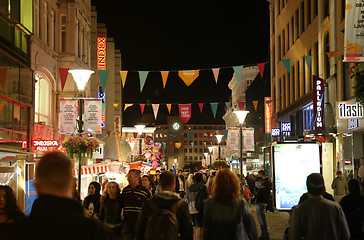 Image showing MALMO, SWEDEN - AUGUST 16, 2016: View of beautiful night scene a