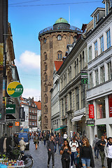 Image showing COPENHAGEN, DENMARK - AUGUST  15, 2016: Many pedestrians in Kobm