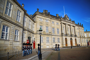 Image showing COPENHAGEN, DENMARK - AUGUST 15, 2016: Danish Royal Life Guards 